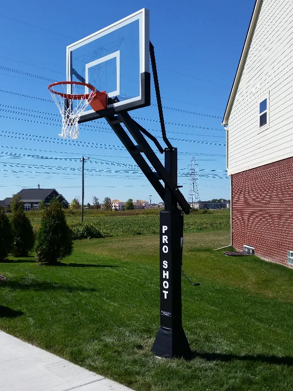 basketball hoop outside a house